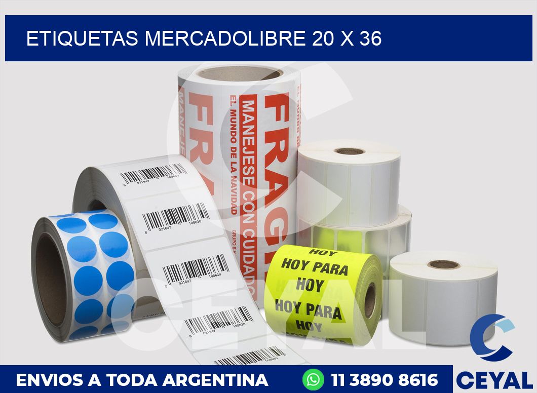 etiquetas mercadolibre 20 x 36
