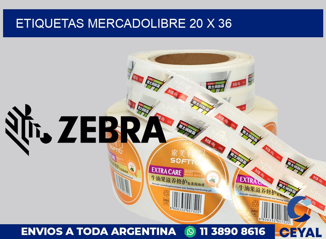 etiquetas mercadolibre 20 x 36