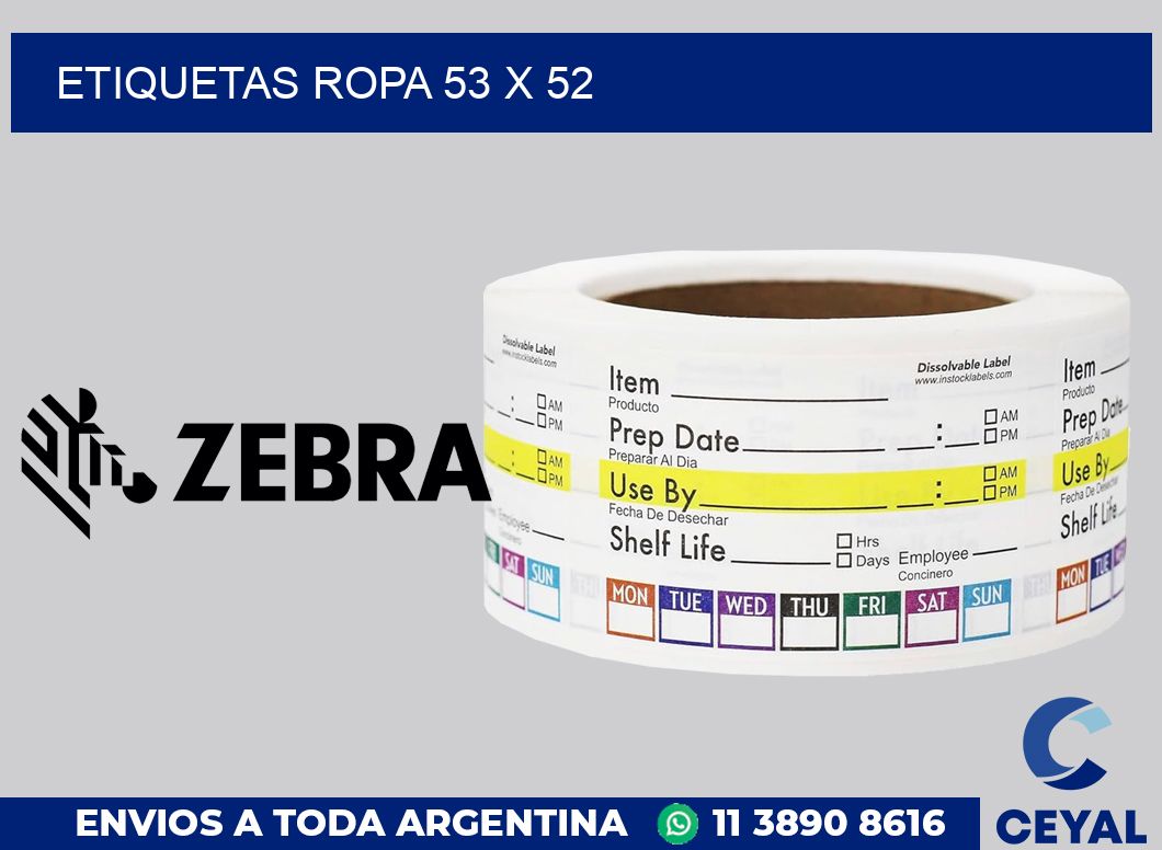 etiquetas ropa 53 x 52
