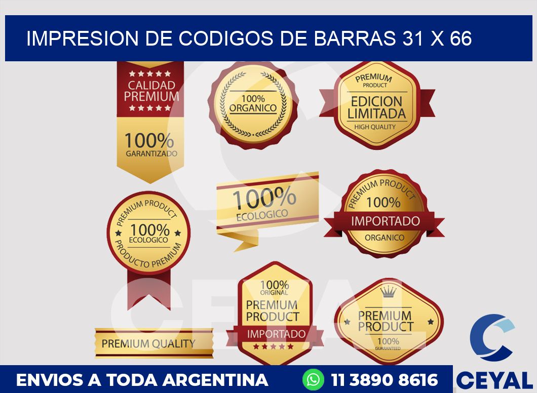 impresion de codigos de barras 31 x 66