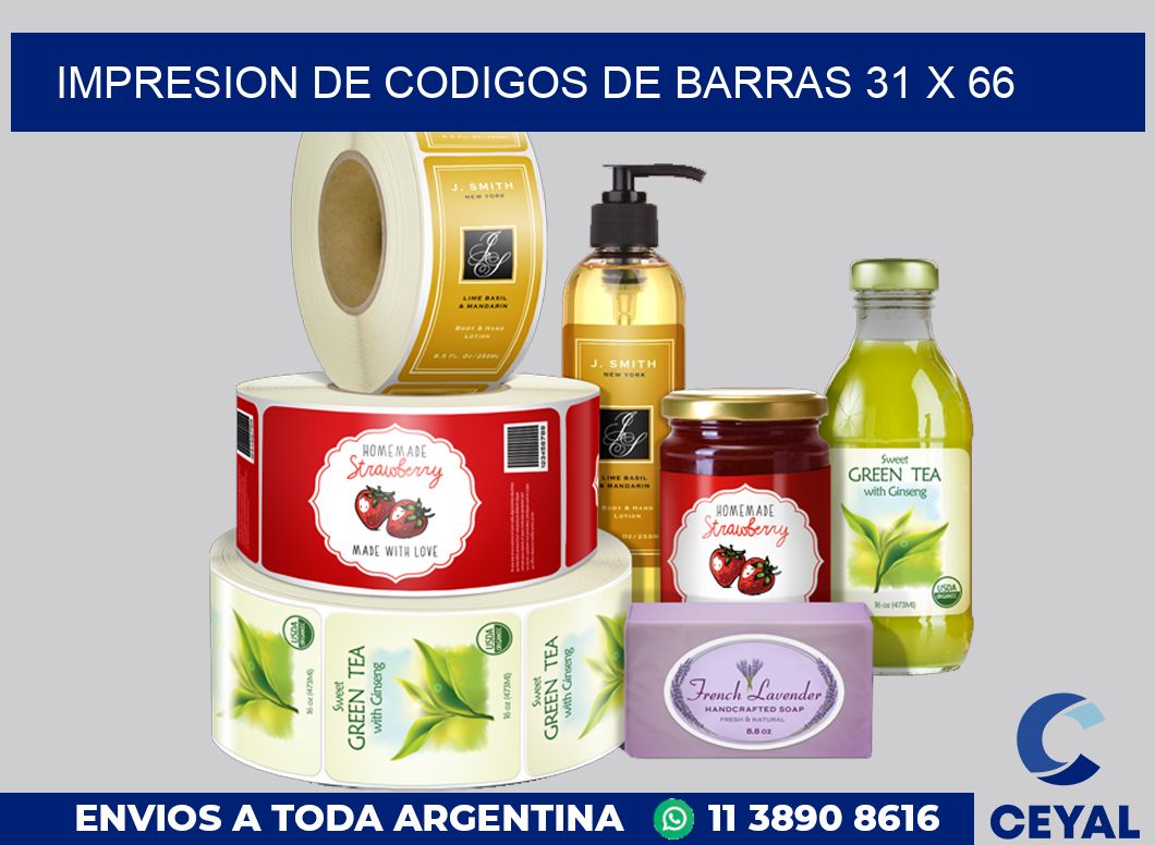 impresion de codigos de barras 31 x 66