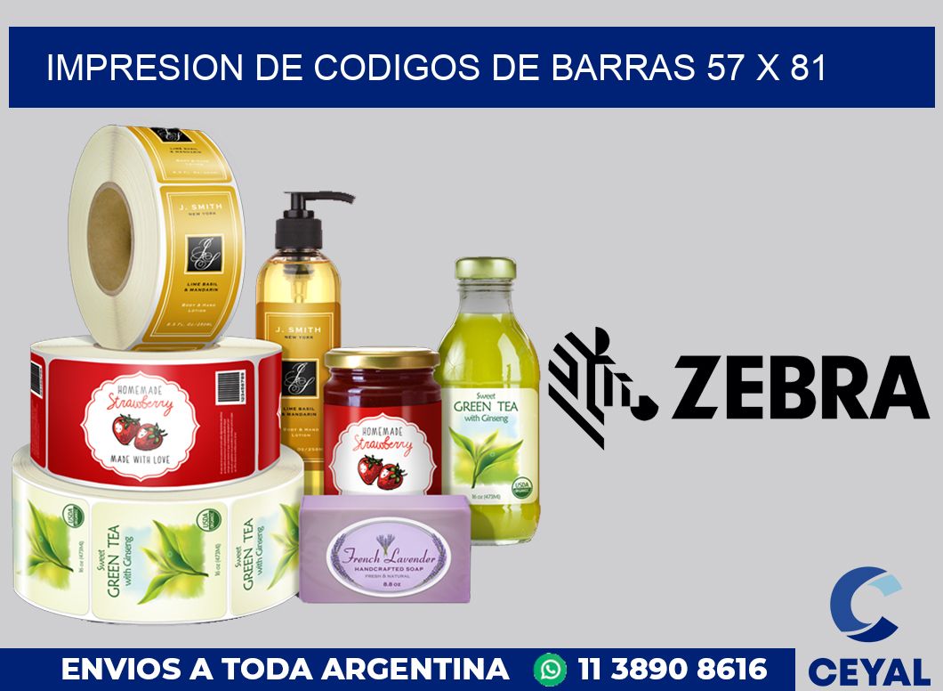 impresion de codigos de barras 57 x 81