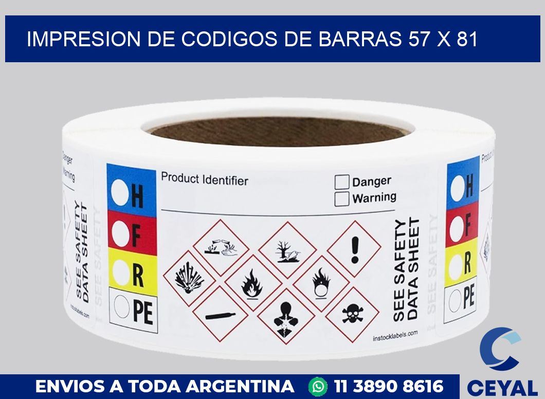 impresion de codigos de barras 57 x 81