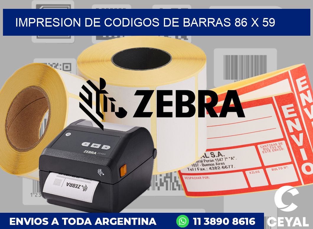 impresion de codigos de barras 86 x 59