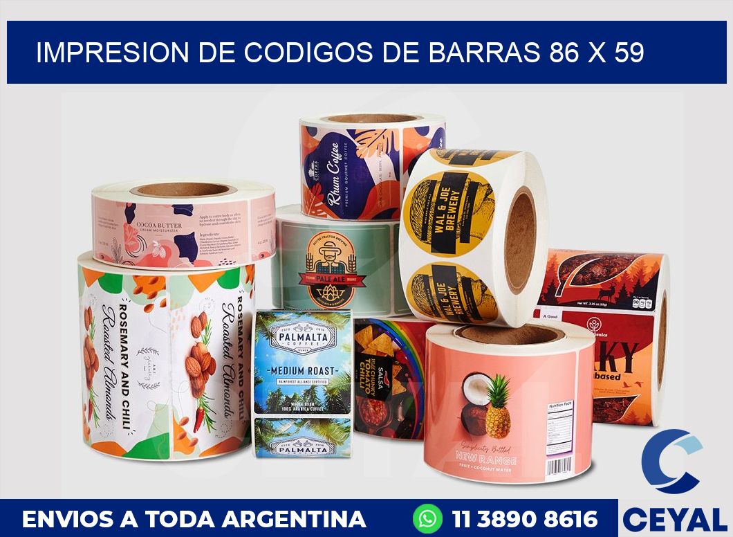 impresion de codigos de barras 86 x 59