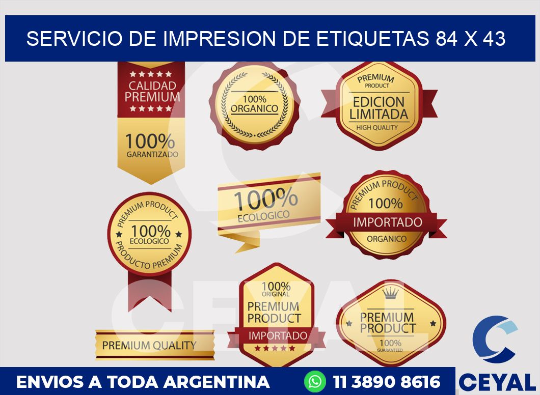 servicio de impresion de etiquetas 84 x 43