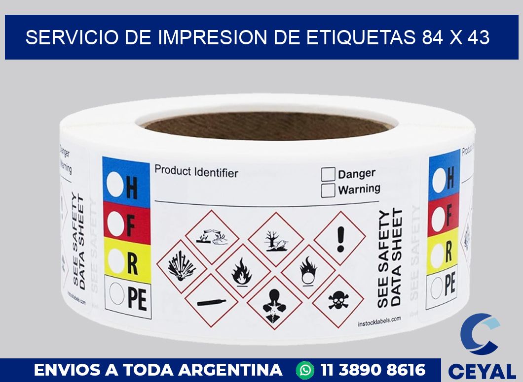 servicio de impresion de etiquetas 84 x 43