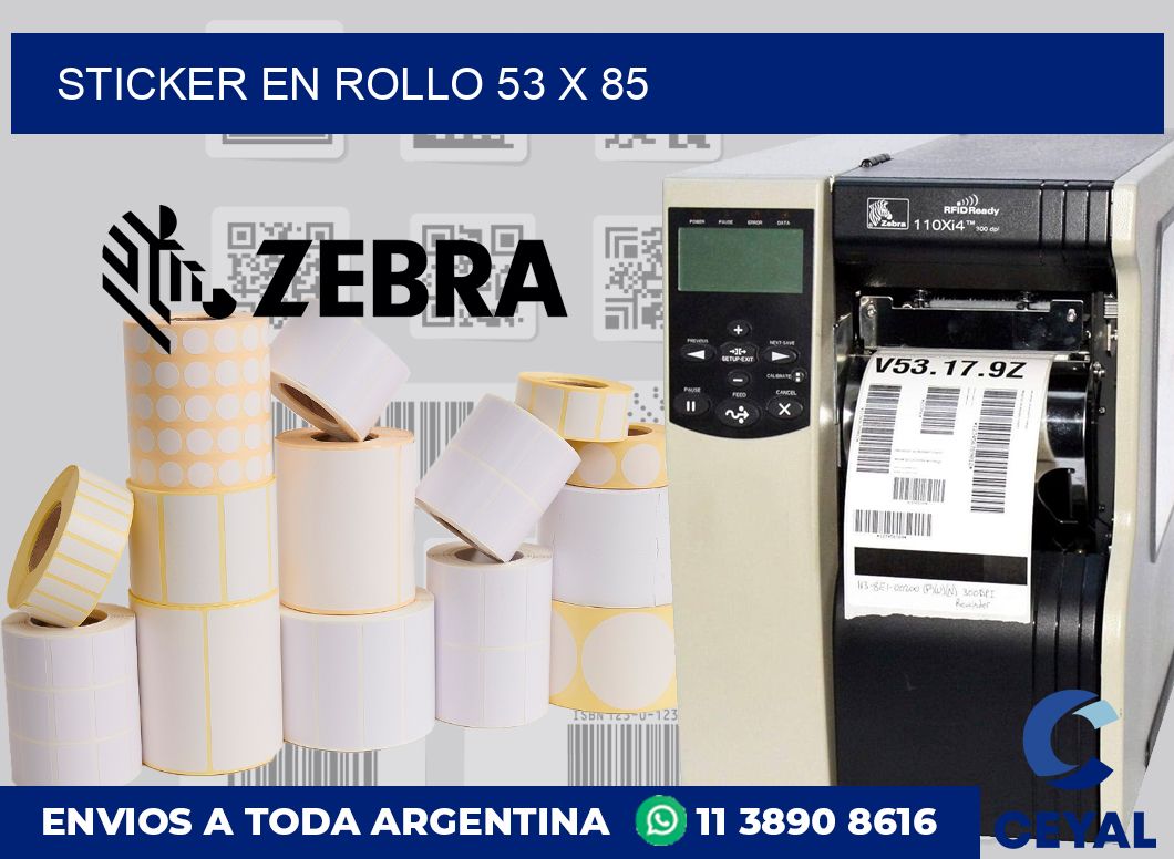 sticker en rollo 53 x 85