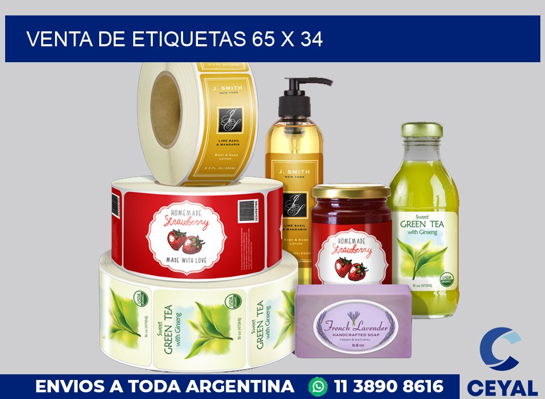 venta de etiquetas 65 x 34