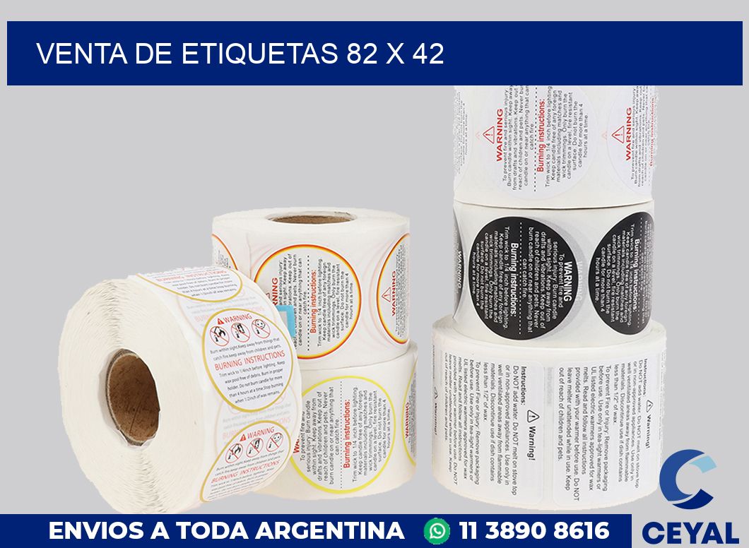 venta de etiquetas 82 x 42