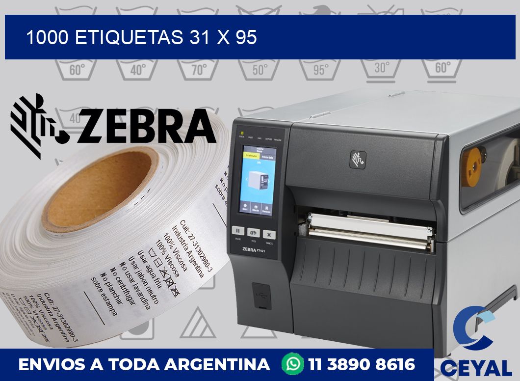 1000 etiquetas 31 x 95