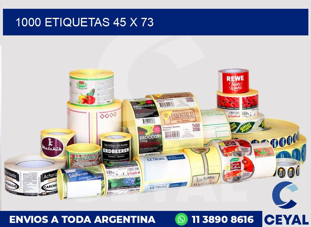 1000 etiquetas 45 x 73
