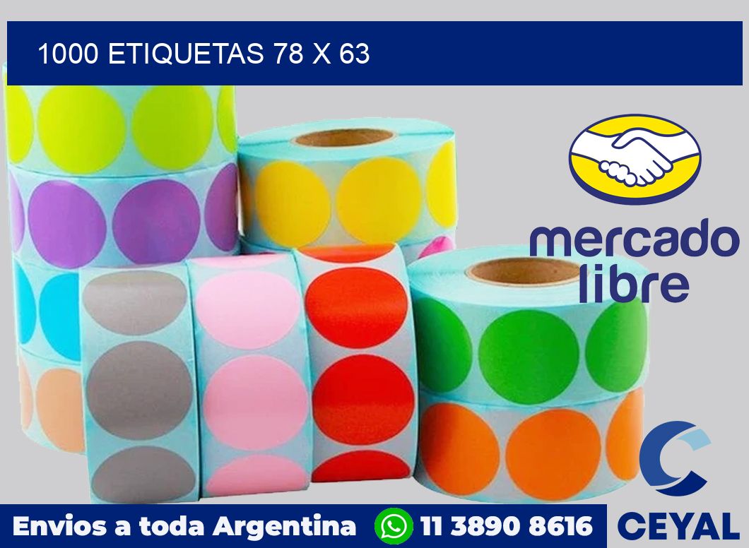 1000 etiquetas 78 x 63