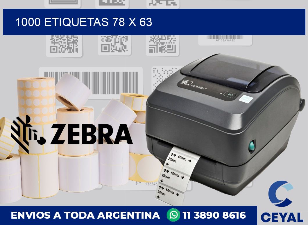 1000 etiquetas 78 x 63