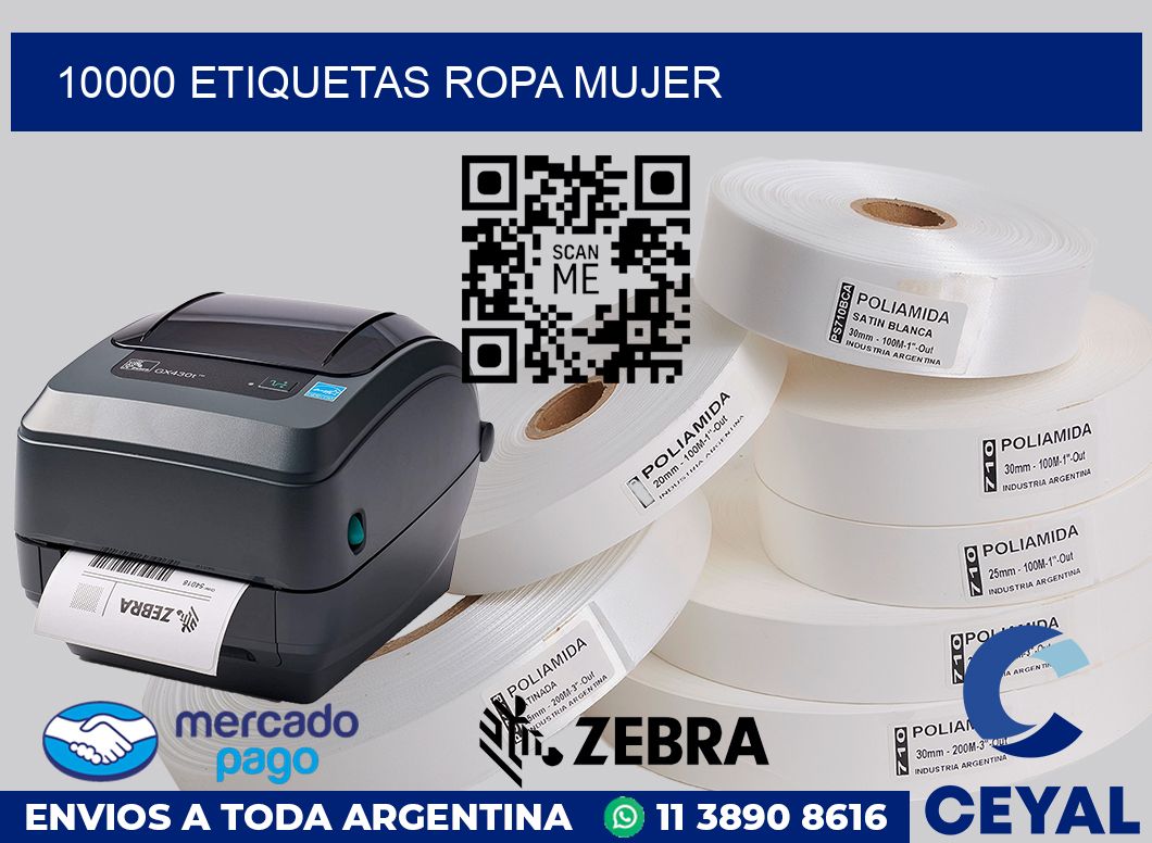 10000 Etiquetas ropa mujer