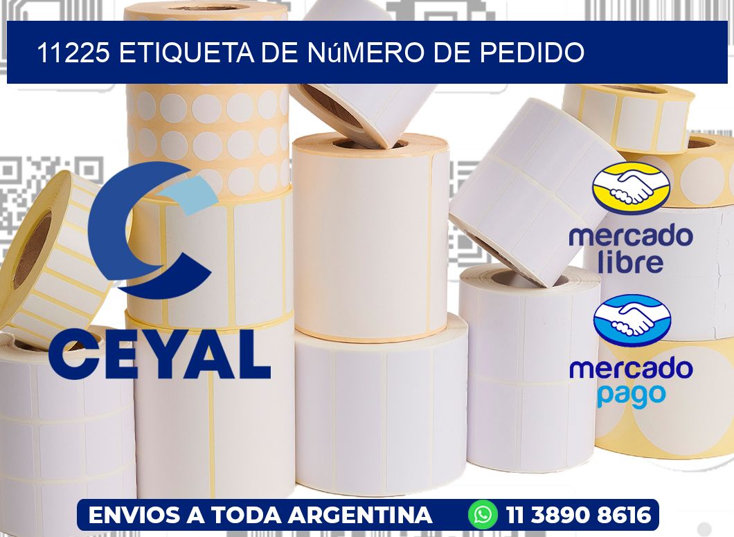 11225 Etiqueta de número de pedido