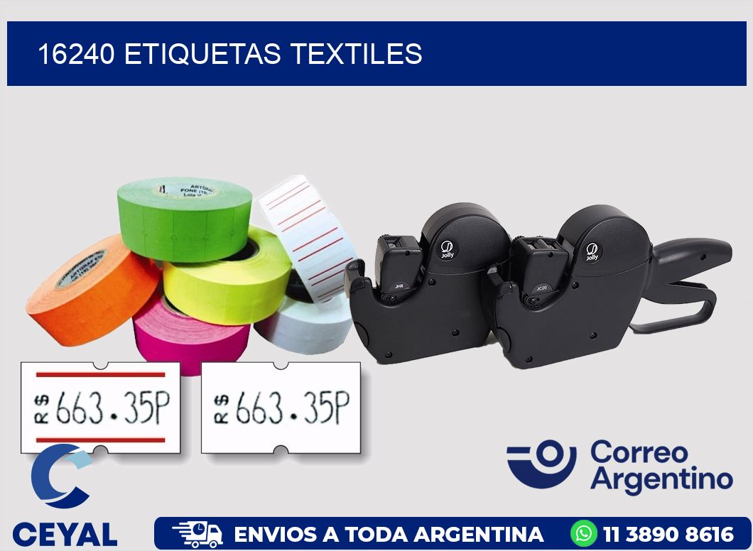 16240 etiquetas textiles