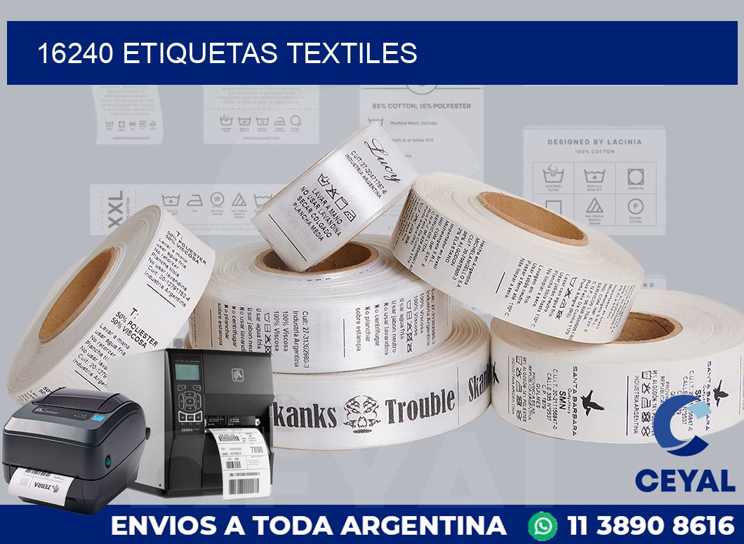 16240 etiquetas textiles