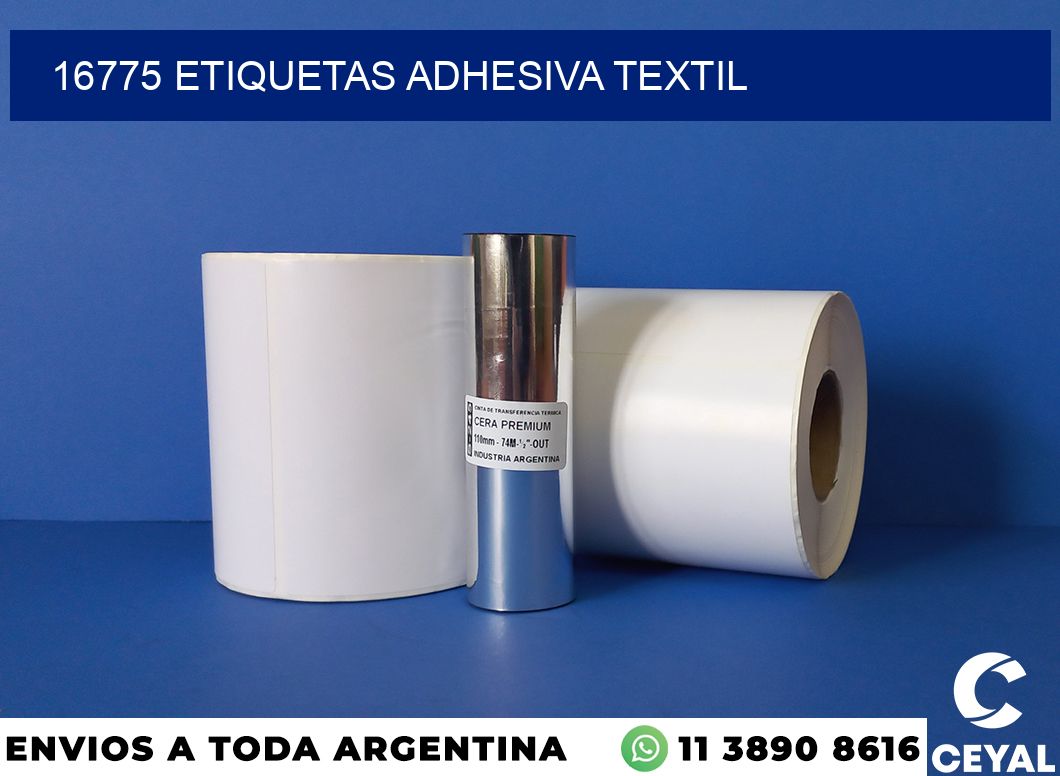 16775 etiquetas adhesiva textil
