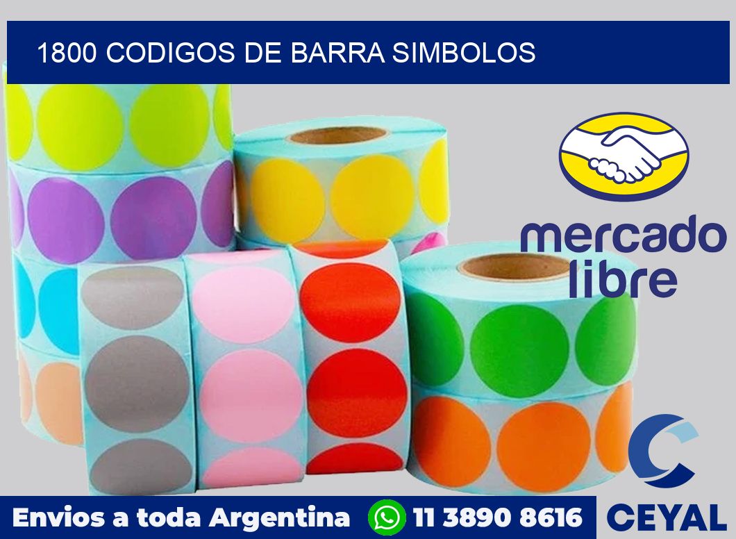 1800 Codigos de barra simbolos