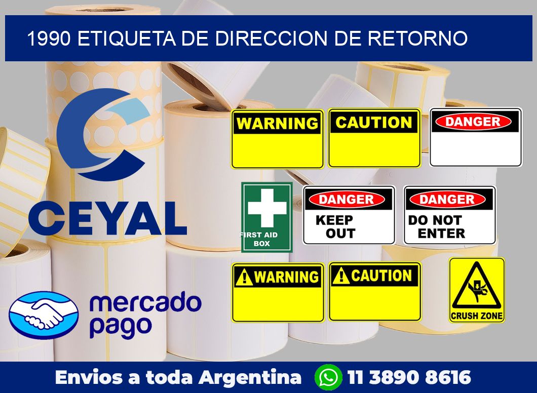 1990 Etiqueta de direccion de retorno