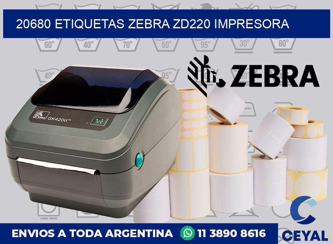 20680 etiquetas Zebra zd220 impresora