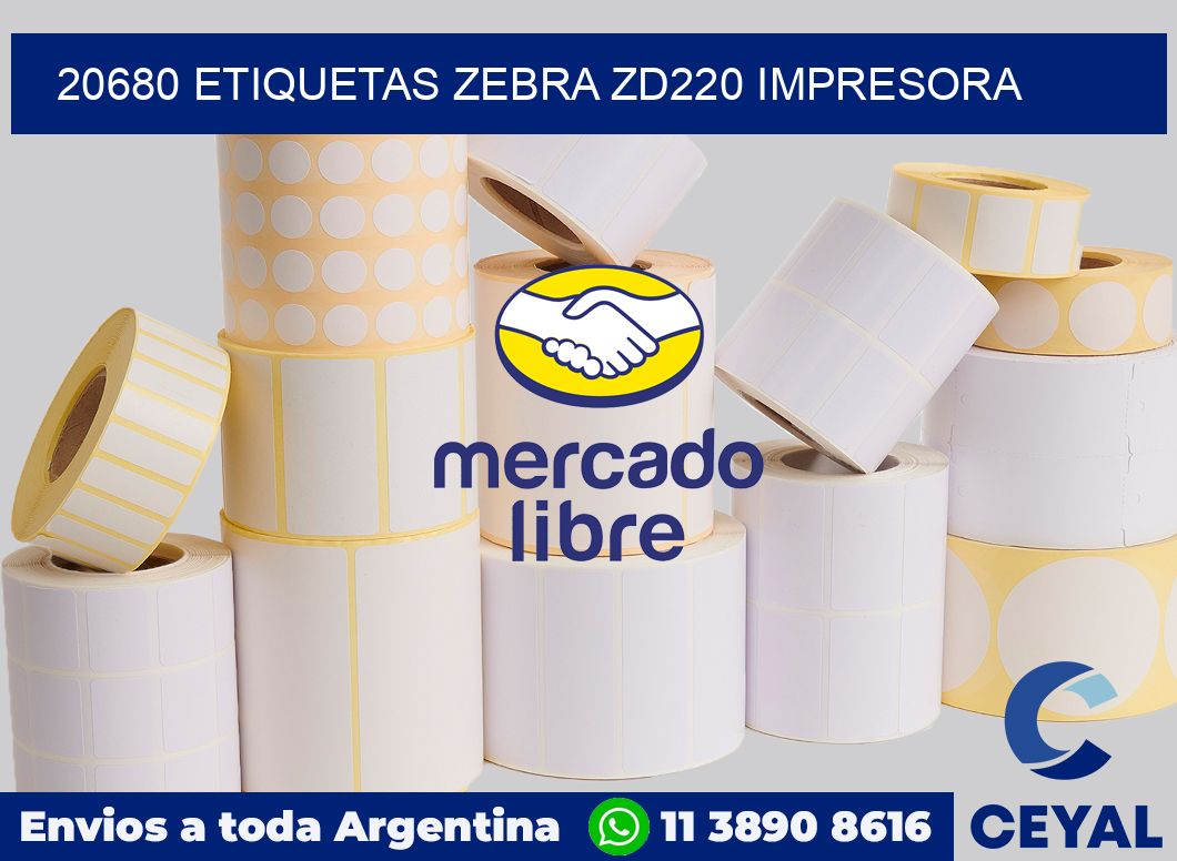 20680 etiquetas Zebra zd220 impresora