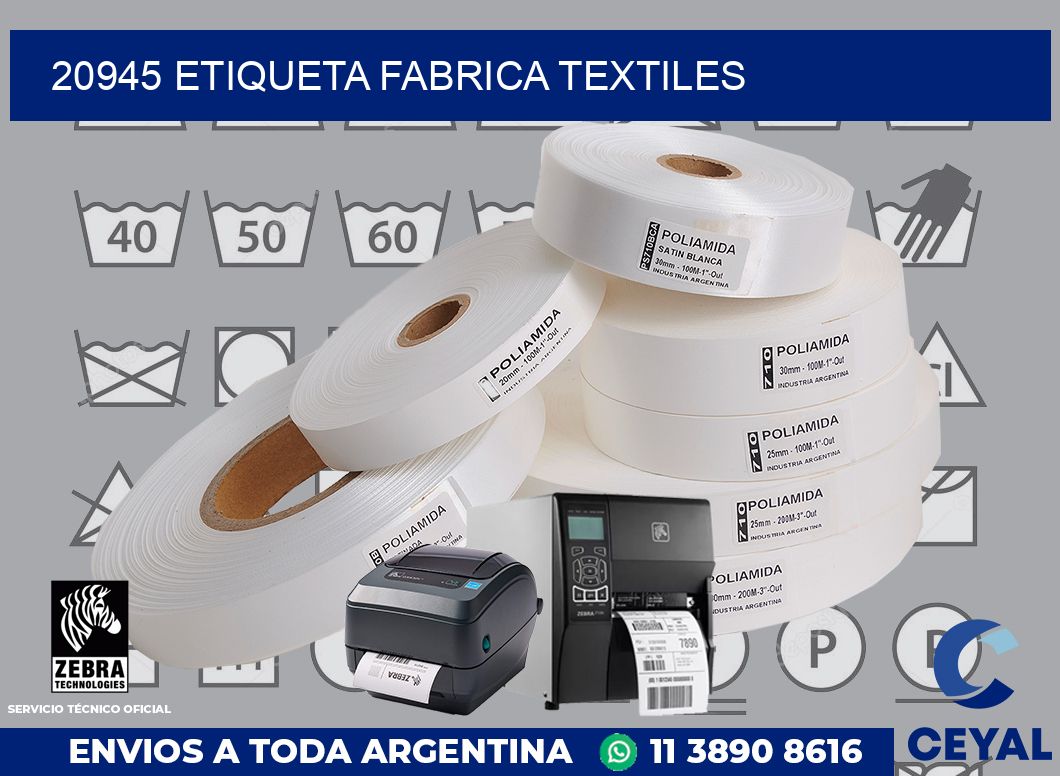 20945 etiqueta fabrica textiles
