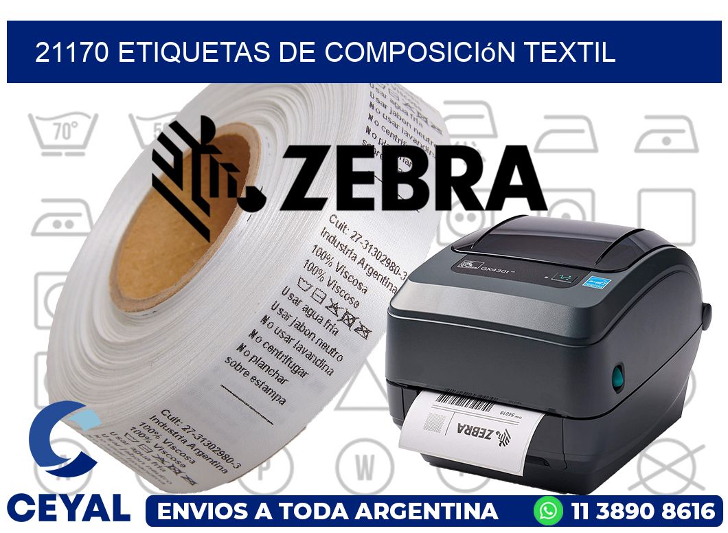 21170 Etiquetas de composición textil