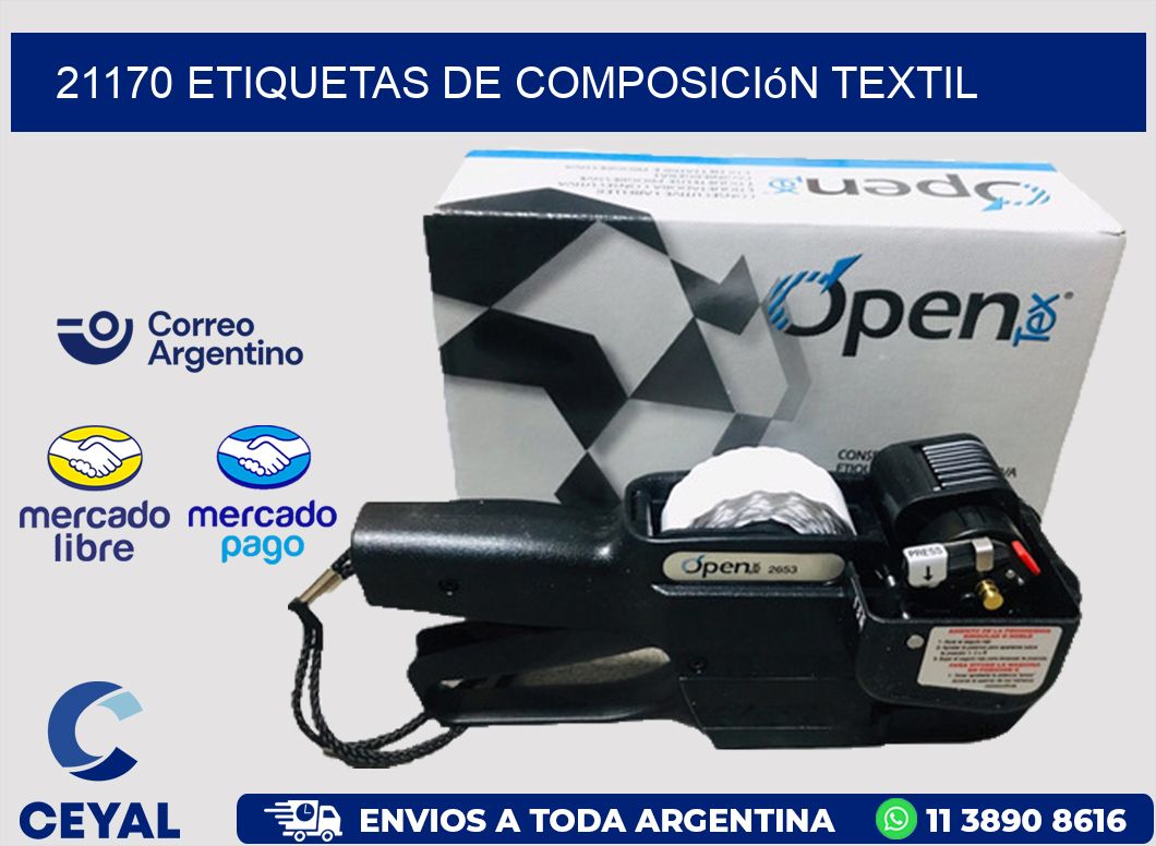 21170 Etiquetas de composición textil