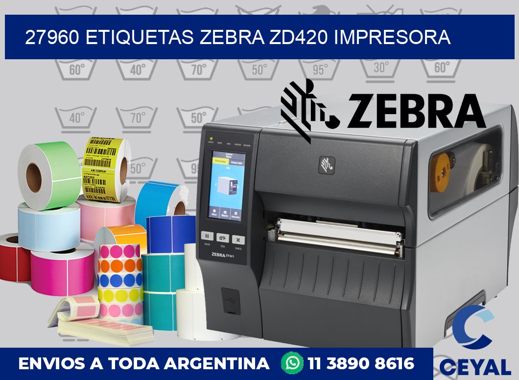 27960 etiquetas Zebra zd420 impresora