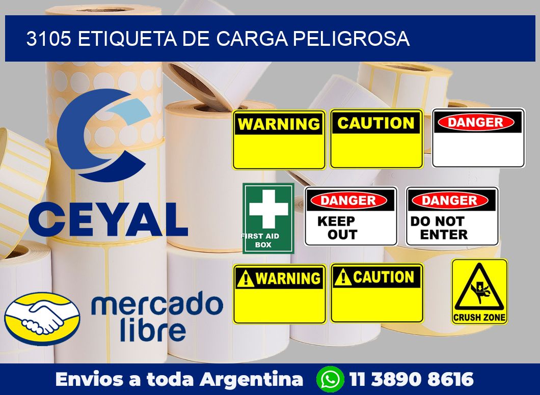 3105 Etiqueta de carga peligrosa
