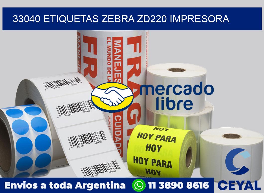 33040 etiquetas Zebra zd220 impresora