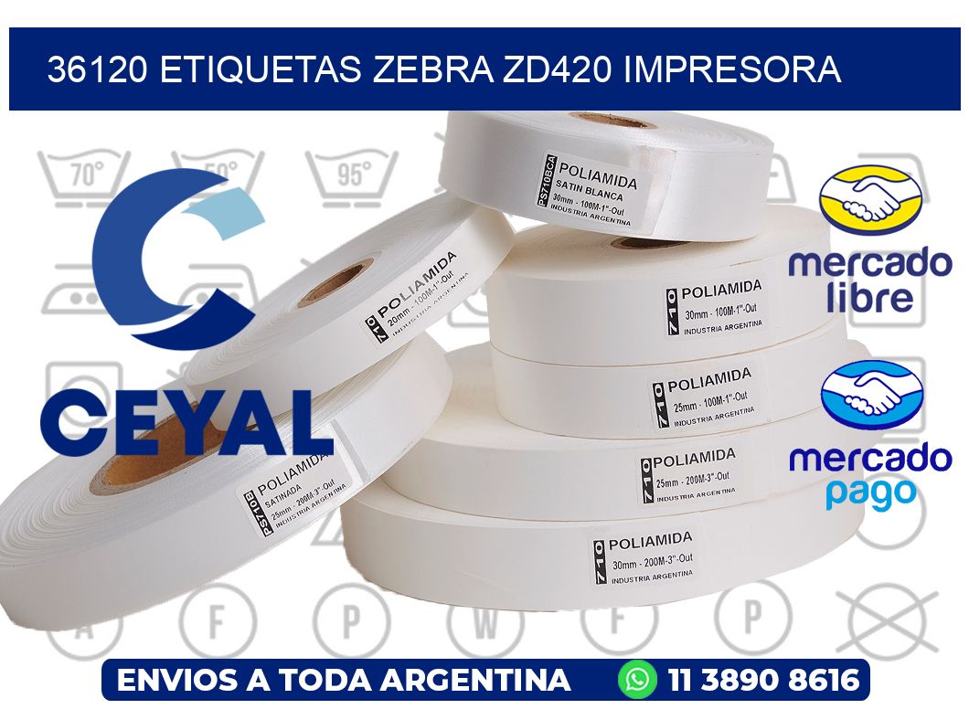 36120 etiquetas Zebra zd420 impresora