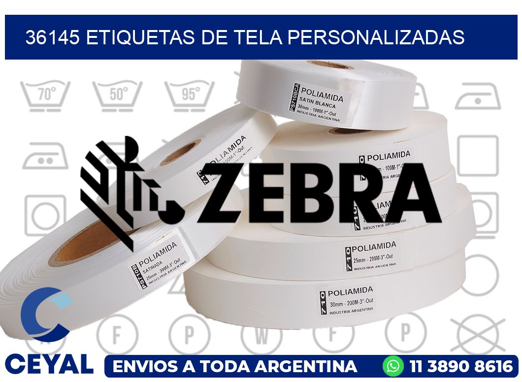 36145 Etiquetas de tela personalizadas