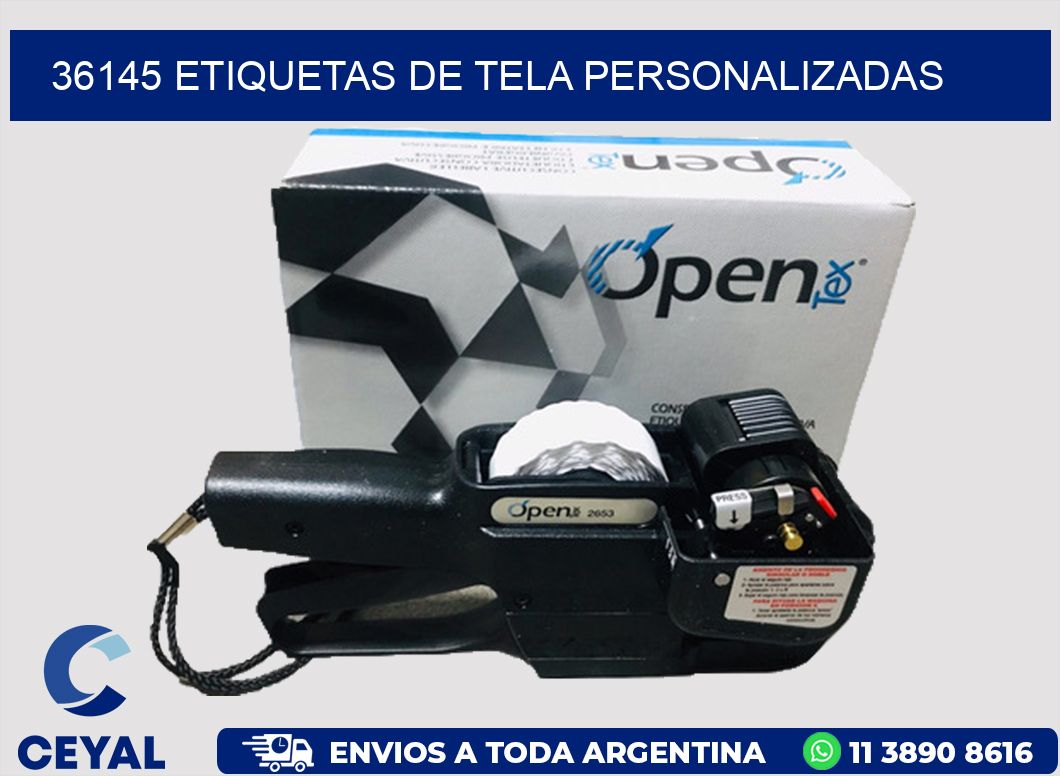 36145 Etiquetas de tela personalizadas