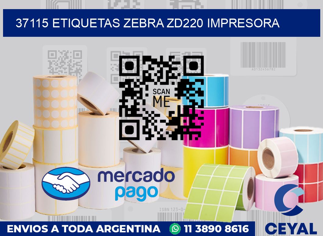 37115 etiquetas Zebra zd220 impresora