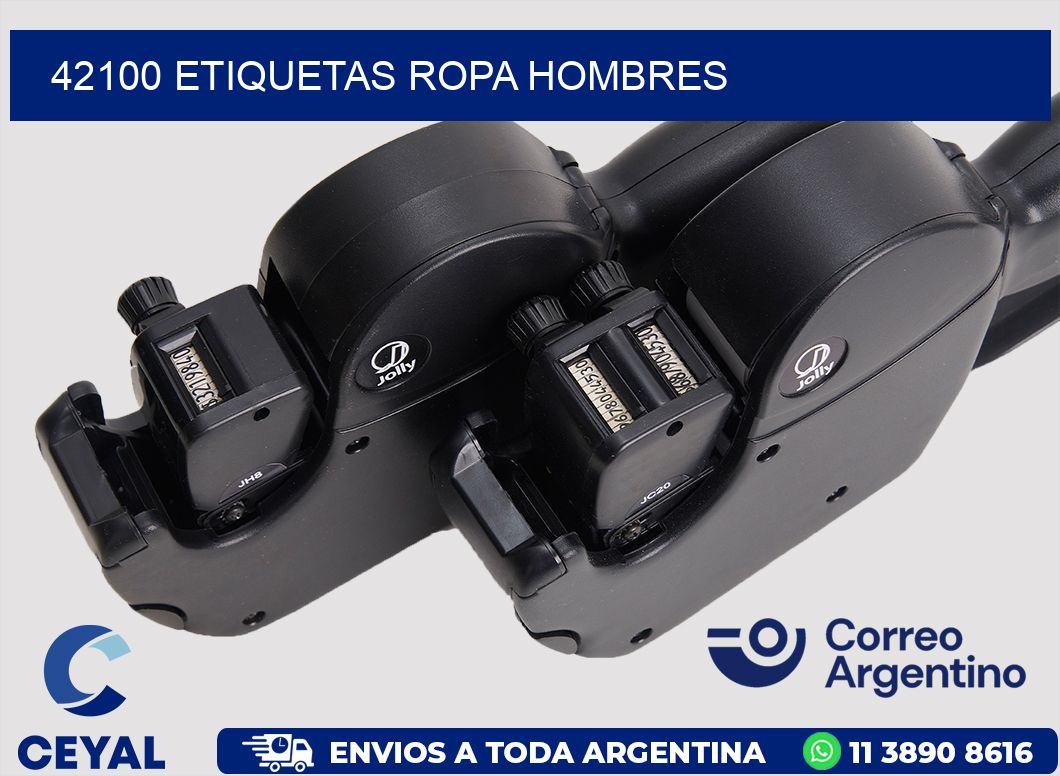 42100 Etiquetas ropa hombres