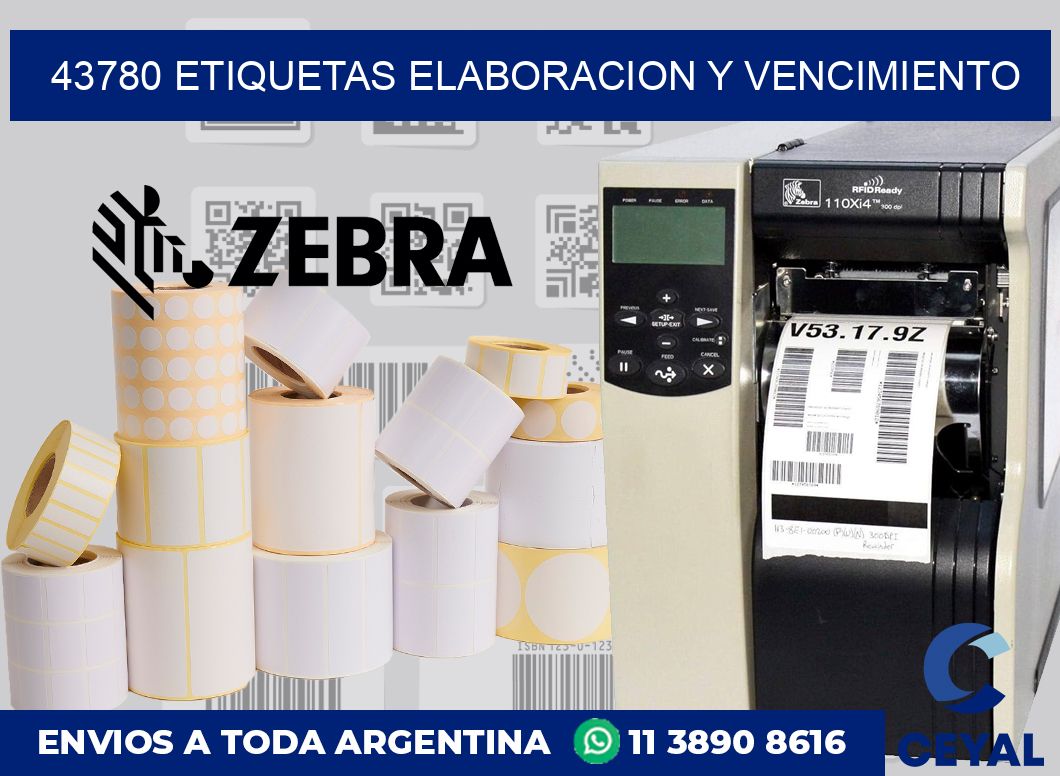 43780 Etiquetas elaboracion y vencimiento