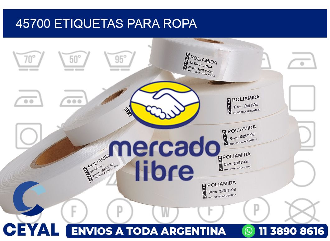 45700 Etiquetas para ropa