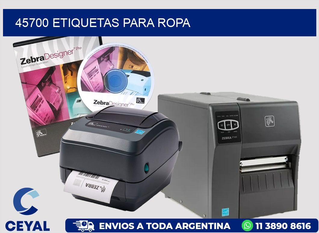 45700 Etiquetas para ropa