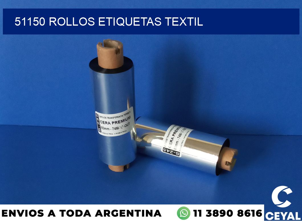 51150 rollos etiquetas textil