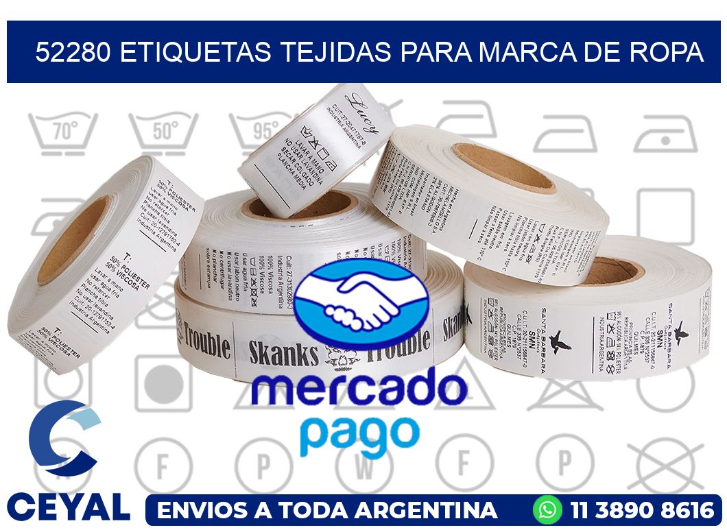 52280 Etiquetas Tejidas para Marca de Ropa