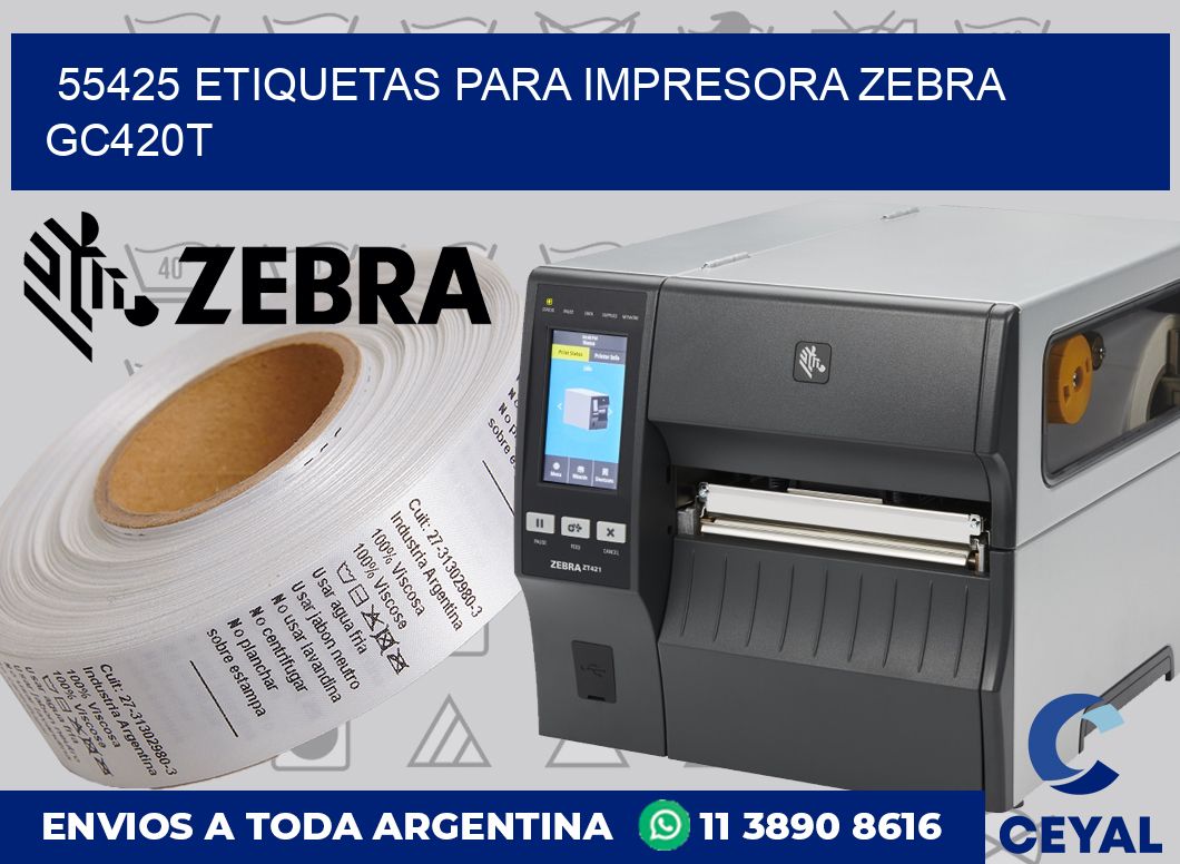 55425 etiquetas para impresora zebra GC420T