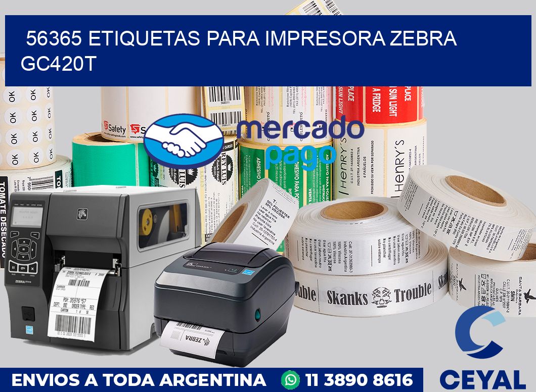 56365 etiquetas para impresora zebra GC420T
