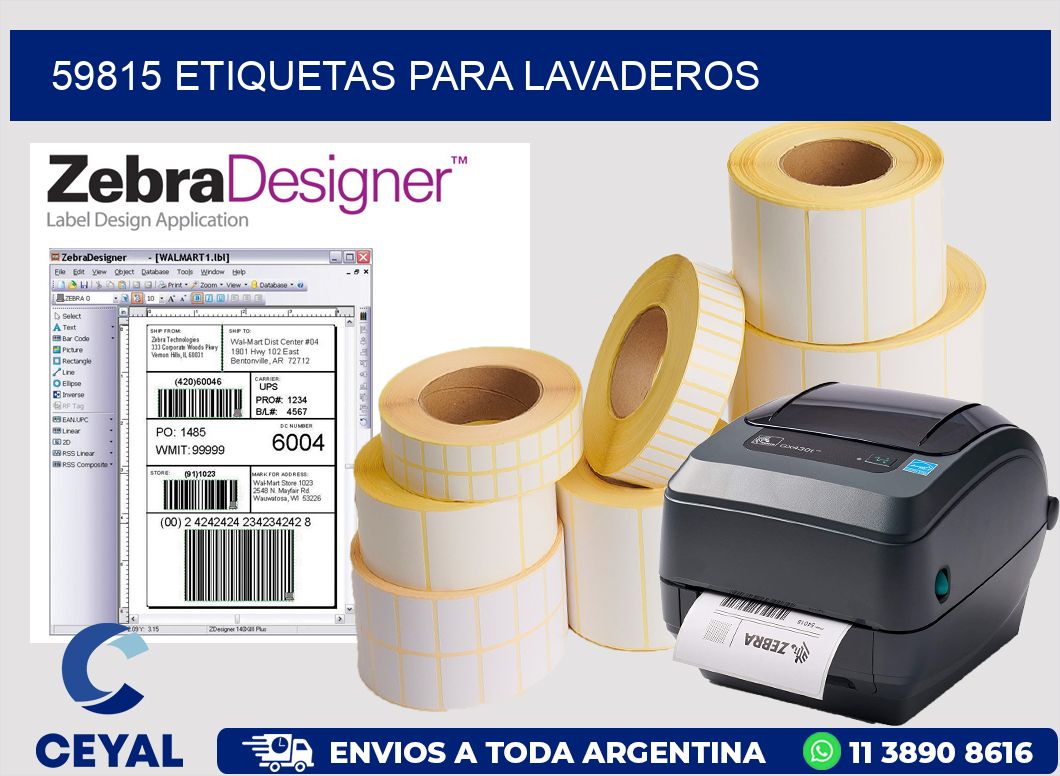 59815 Etiquetas para lavaderos