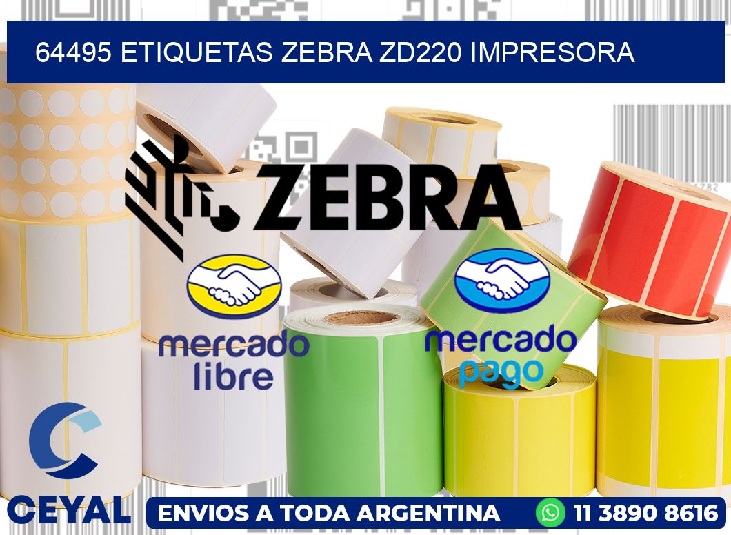 64495 etiquetas Zebra zd220 impresora