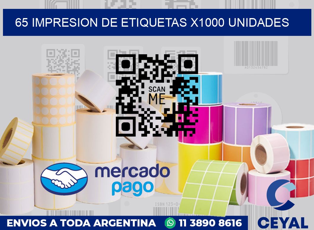 65 Impresion de etiquetas x1000 unidades
