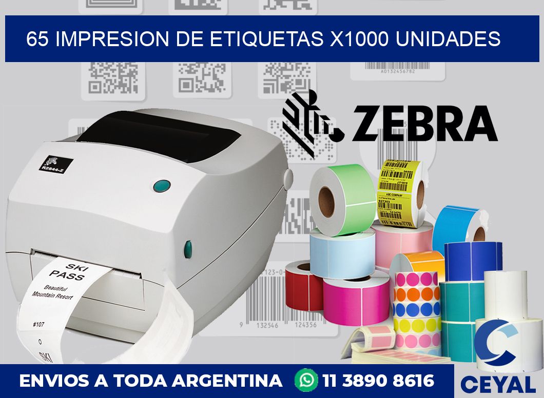 65 Impresion de etiquetas x1000 unidades
