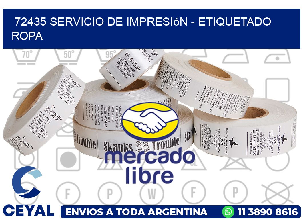 72435 Servicio de impresión - Etiquetado ropa